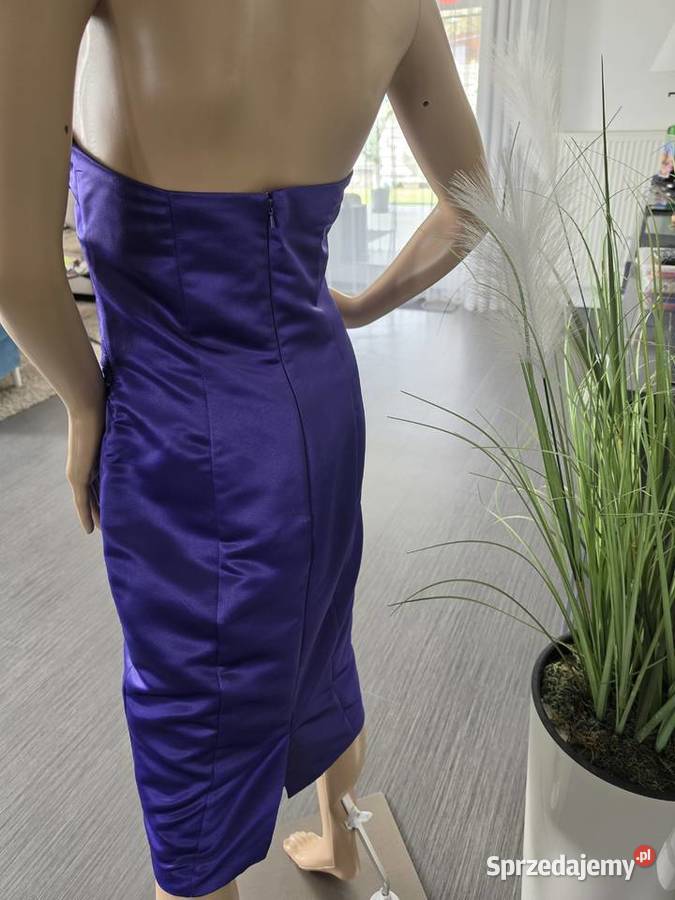 Fioletowa sukienka bez rękawów fioletowy Nowogard