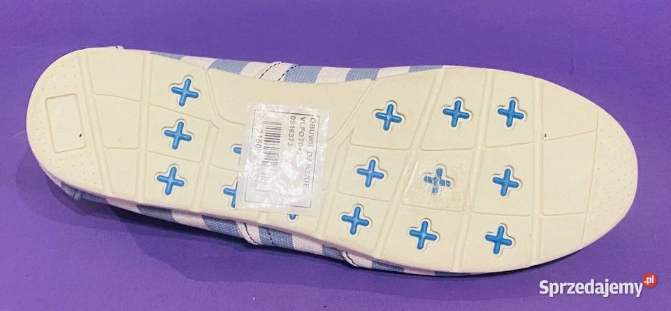 Damskie niebieskobiałe mokasyny rozmiar 36 Żyrardów