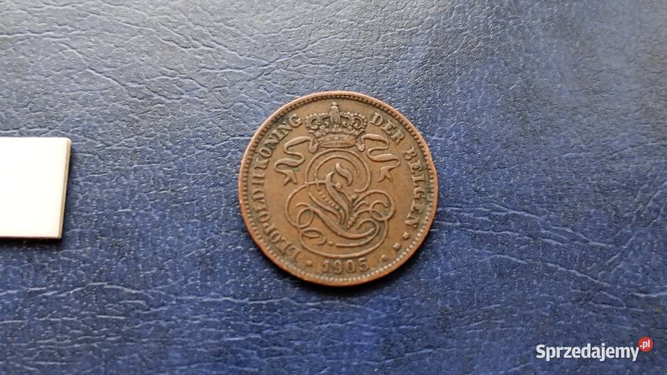Stare monety 2 cent 1905 Belgia Numizmatyka Lesko sprzedam