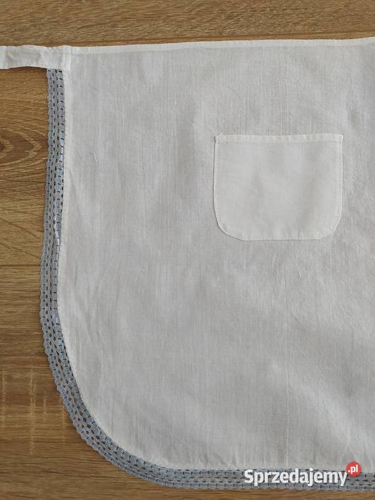 Fartuch damski HAFT koronka niebieska Hajnówka