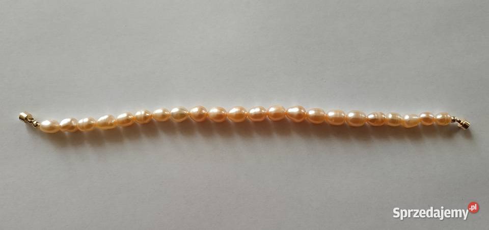 Bransoletka z różowych pereł mazowieckie Gostynin