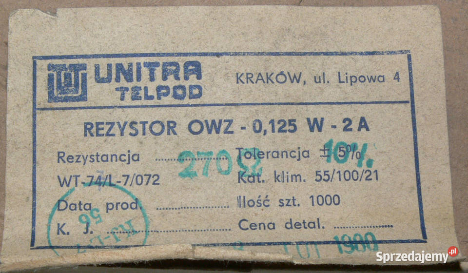 REZYSTOR TELPOD UNITRA RWW RWC OWZ różne 3 50 Białogard