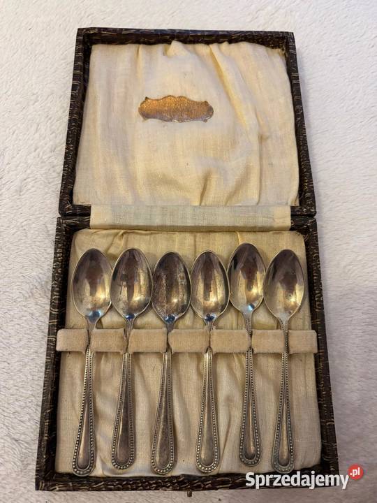 Zestaw 6 antycznych łyżeczek w oryginalnym pomorskie Stegna