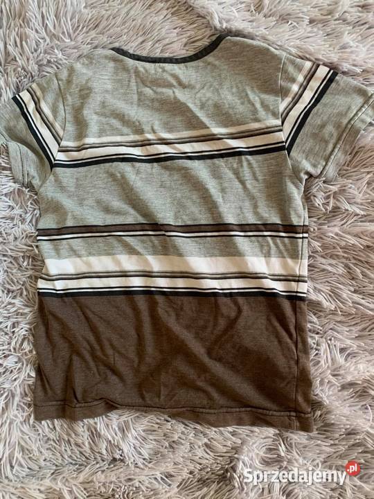 Tshirt bluzka koszulka z krótkim rękawem w paski podkarpackie Jasło