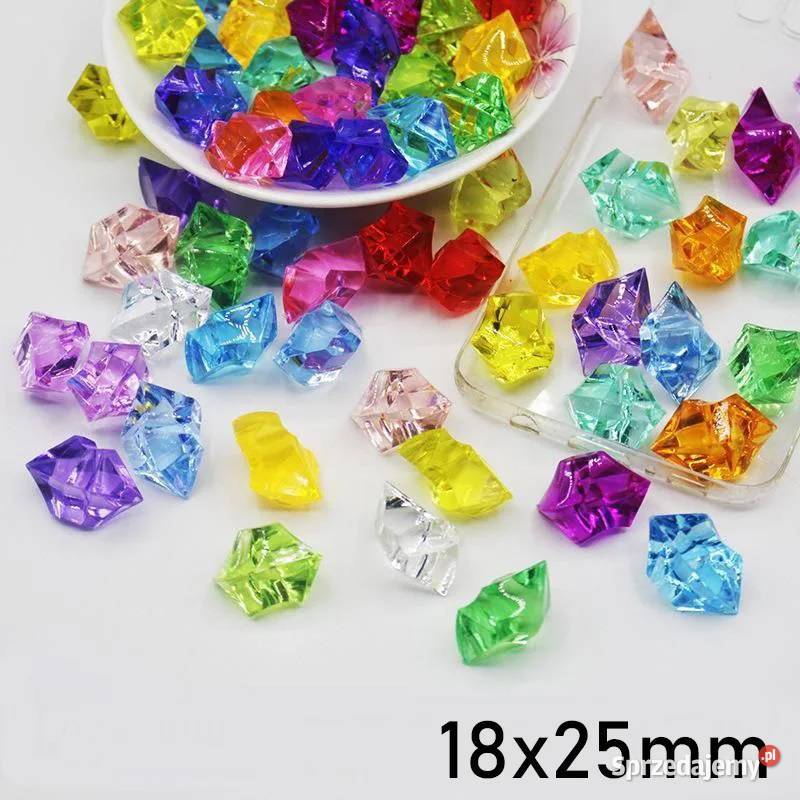 Akrylowe kryształy kamyki ozdobne 25 sztuk mazowieckie