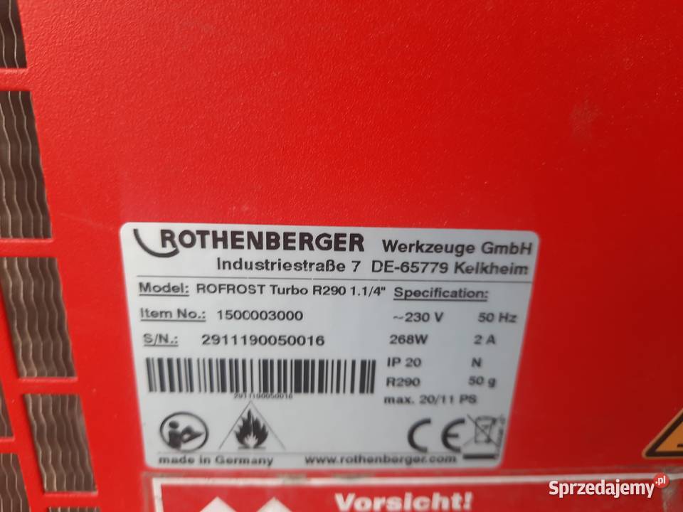 Zamrażarka do rur Rothenberger Rofrost Turbo opolskie Opole