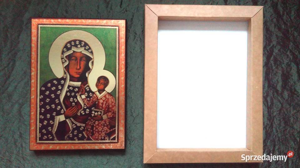 Obraz Ikona MB Częstochowska drewno 15x215 NOWA Białystok