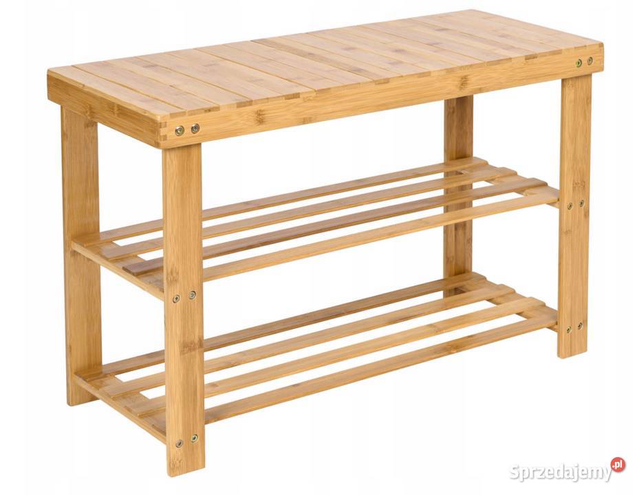 ŁAWKA BAMBUSOWA NA BUTY REGAŁ SIEDZISKO STOJAK 3 Choroszcz