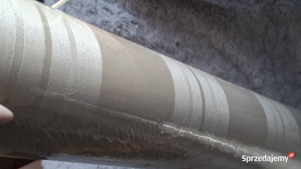 Tapeta winylowa Gucci salon kratka srebrna pasy Bielsko-Biała