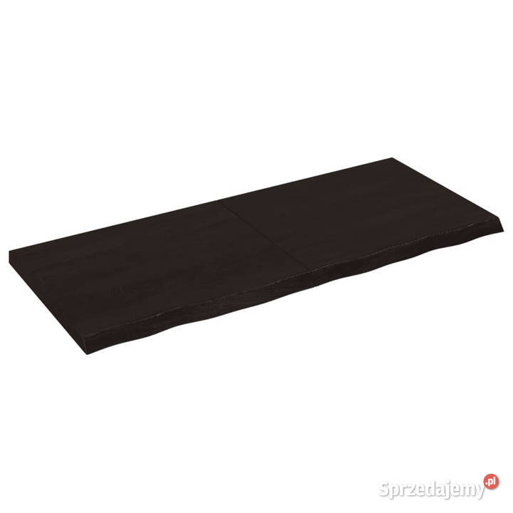 Blat stołu ciemnobrązowy 120x50x24 lite drewno Warszawa