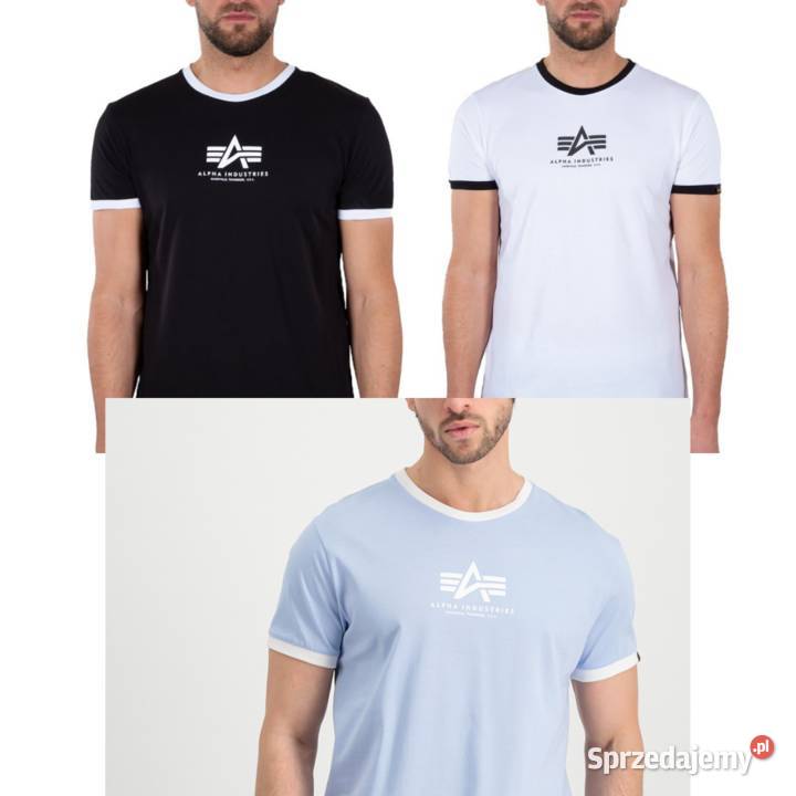 ALPHA INDUSTRIES tshirt jasnoniebieska CONTRAST Warszawa