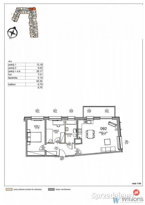 Mieszkanie 6244m2 3pok Warszawa blok mazowieckie