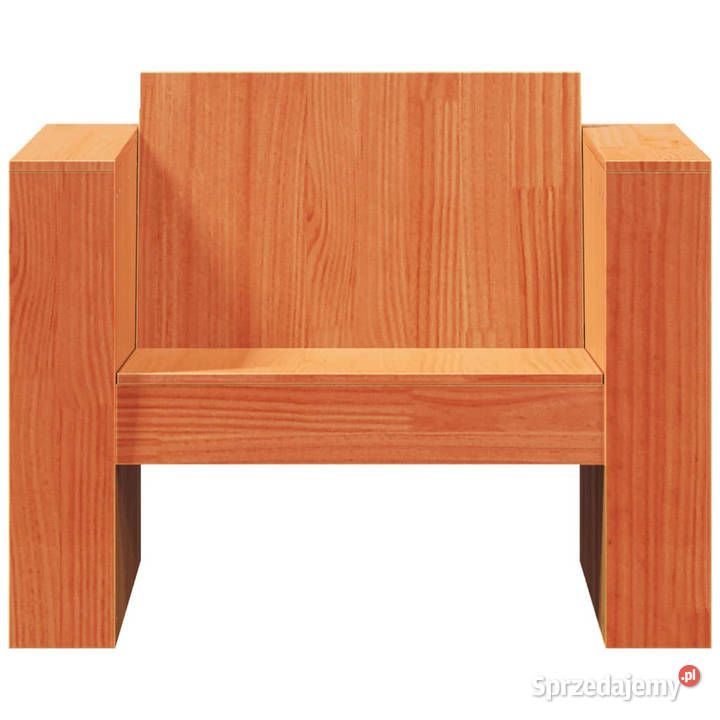 Fotel ogrodowy woskowy brąz 79x60x62 lite drewno