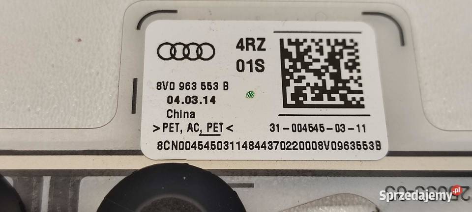 AUDI A3 8V MATA ZAJĘCIA FOTELA 8V0963553B