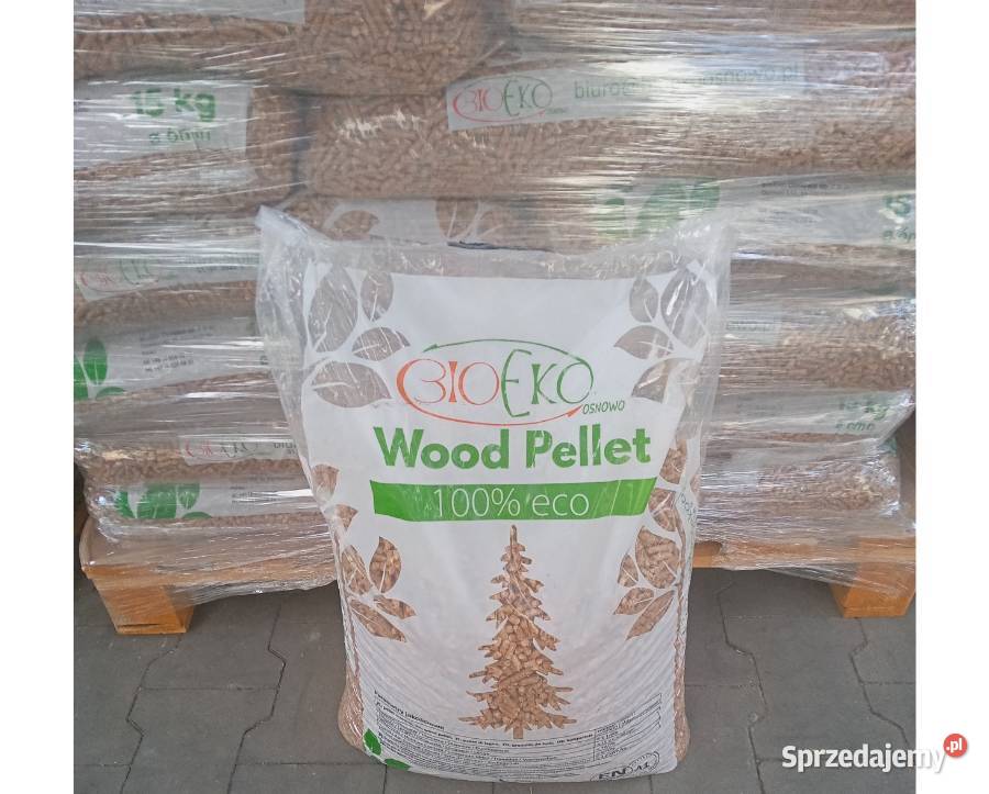 Wood Pellet paleta 65 worków 15 kujawsko-pomorskie Barcin