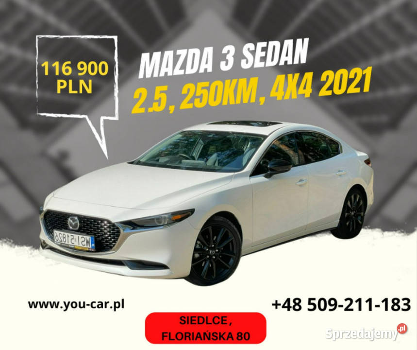 Mazda 3 Sport 250 4x4 IV 2019 czujnik deszczu 3 mazowieckie Siedlce