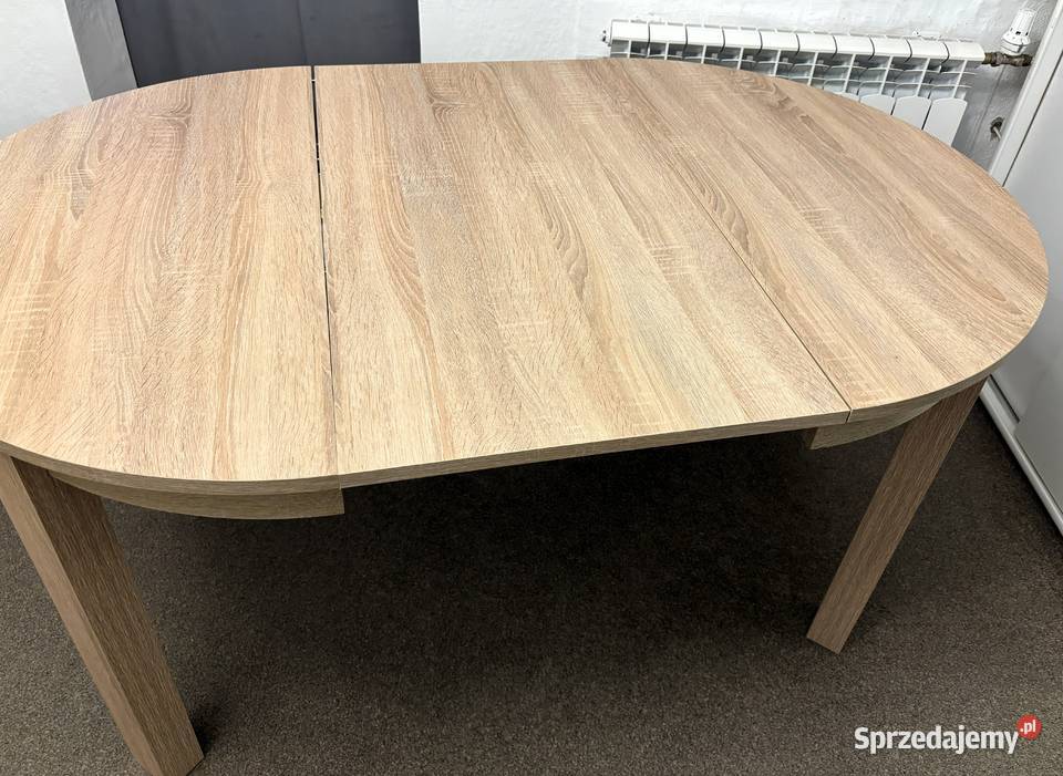 Okrągły rozkładany stół 4 krzesła 95cm Szczecin