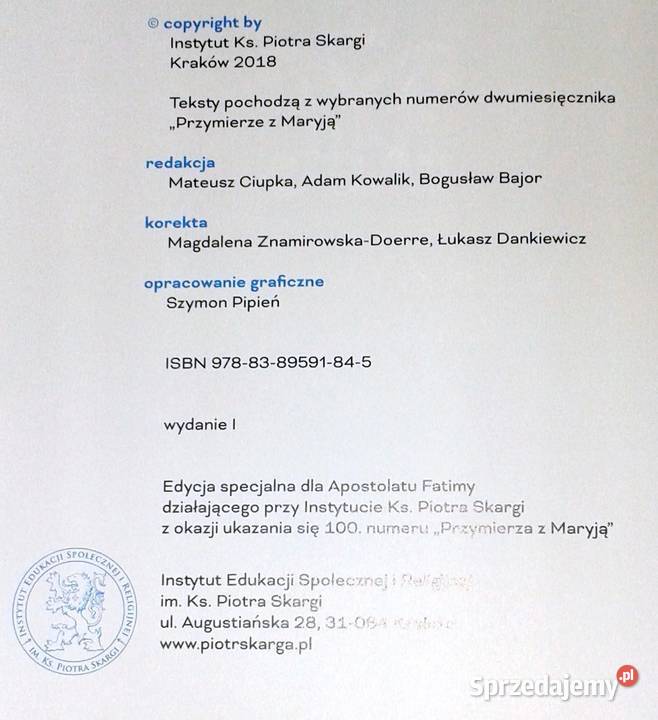 W przymierzu z Maryją Wybór artykułów Mateusz sprzedam