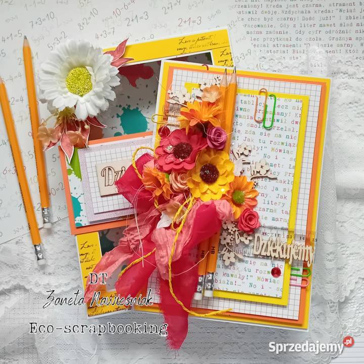 Dzień Nauczyciela kartka podziękowanie Rękodzieło Mszana Dolna sprzedam