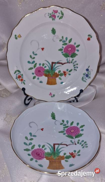 Kolekcjonerskie trio Miśnia wzór spieniacza Sadurki