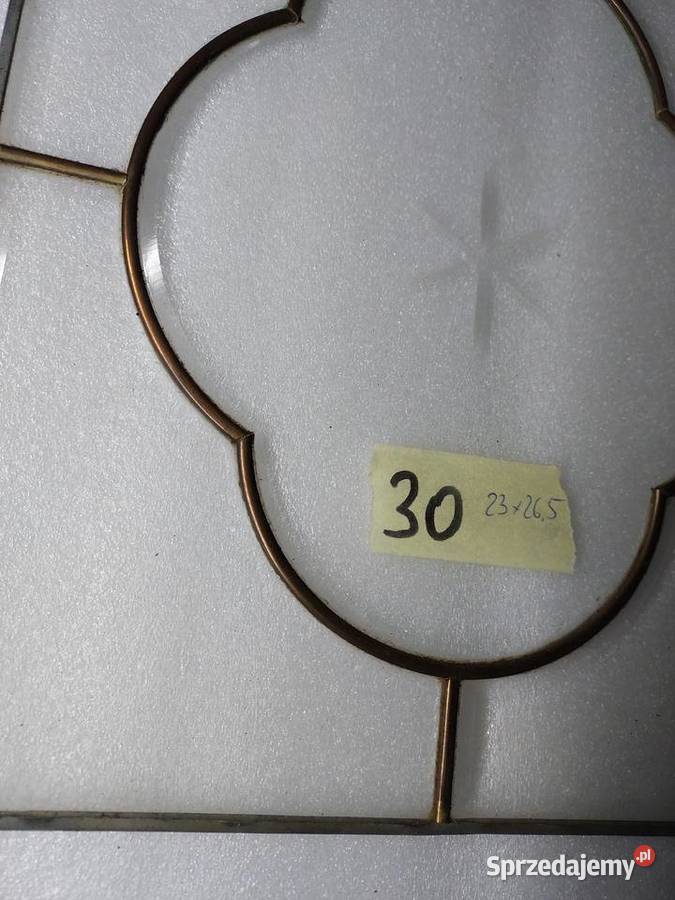 30 Witraż frontu starego zegara szafki szkło Tczew
