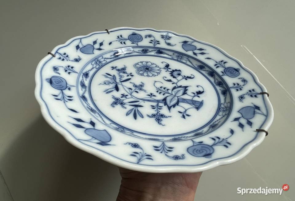 Talerz Meissen Misnia wzór cebulowy vintage Porcelana i szkło Toruń