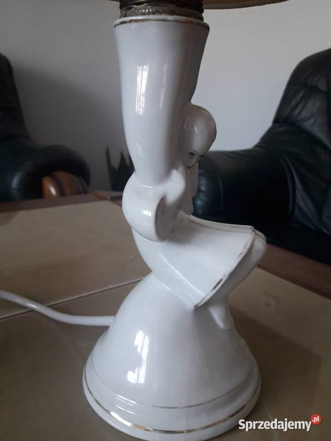 Ćmielów lampka porcelanowa róg obfitości Józef Janów Lubelski