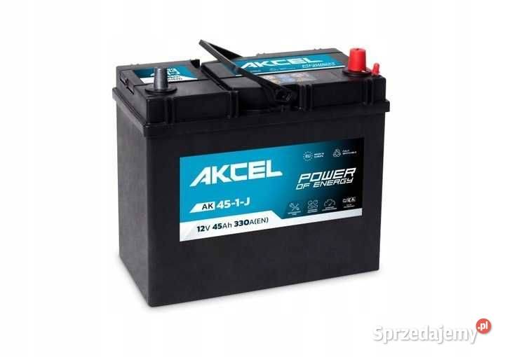 Akumulator Samochodowy AKCEL 12V 45Ah 330A EN osobowe dolnośląskie Jelcz-Laskowice sprzedam