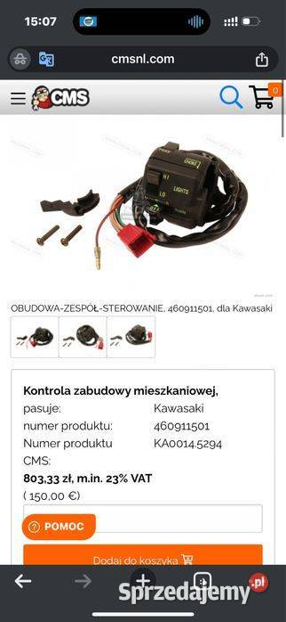 Przełacznik Swiateł Kawasaki KL500 KL650 V440 Poznań