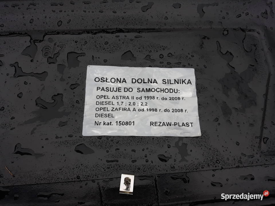 Osłona dolna silnika Opel Astra G Zafira A