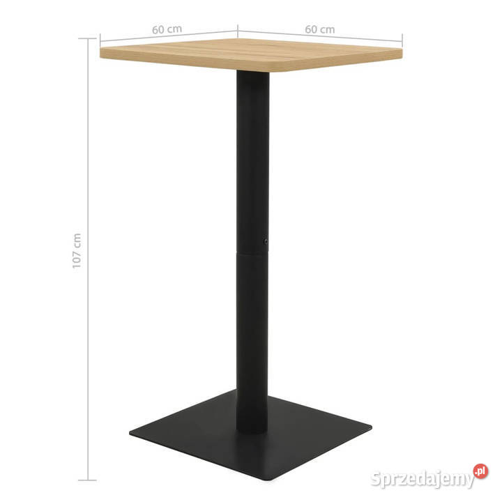 Stolik bistro kolor dębowy 60x60x107 WM321926 Warszawa