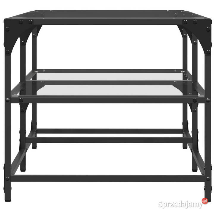 Stolik kawowy ze szklanym blatem 985x50x45 stal Warszawa