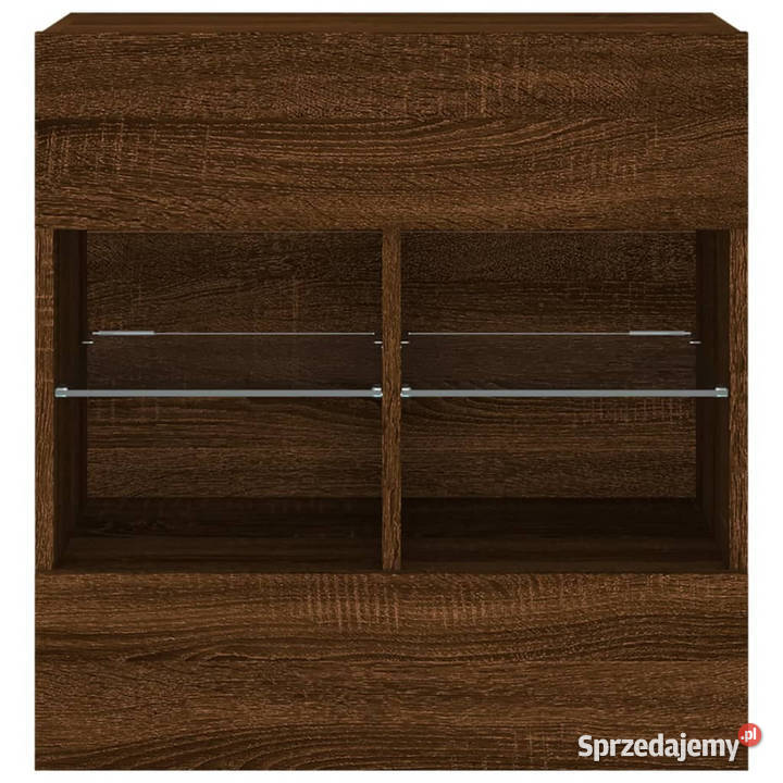 Ścienna szafka TV z LED brązowy dąb 585x30x605 Warszawa sprzedam