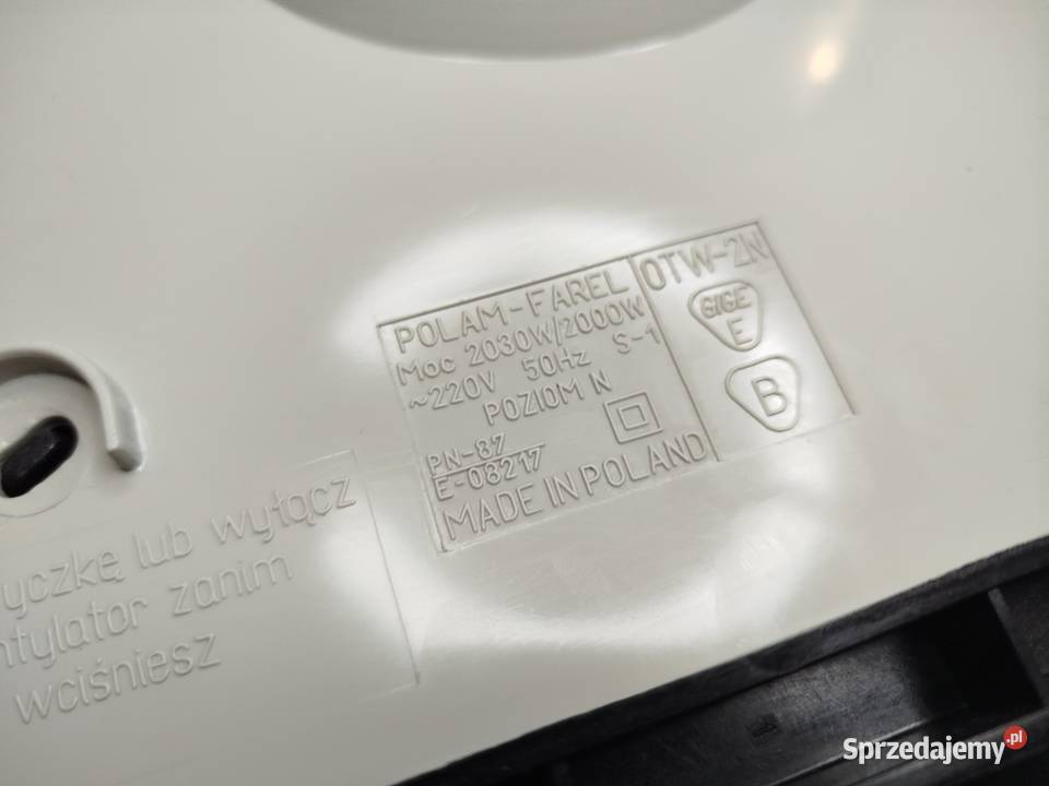 Termowentylator Farel Farelka OTW2n z PRL u Zgierz
