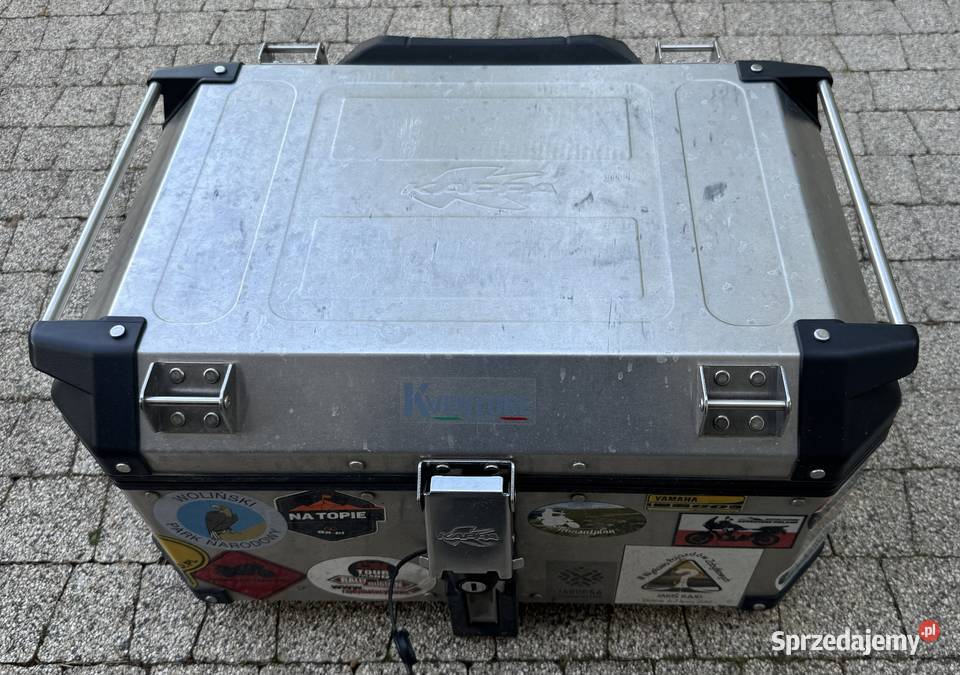 Kufer aluminiowy Kappa 58 l z oparciem Givi Łódź