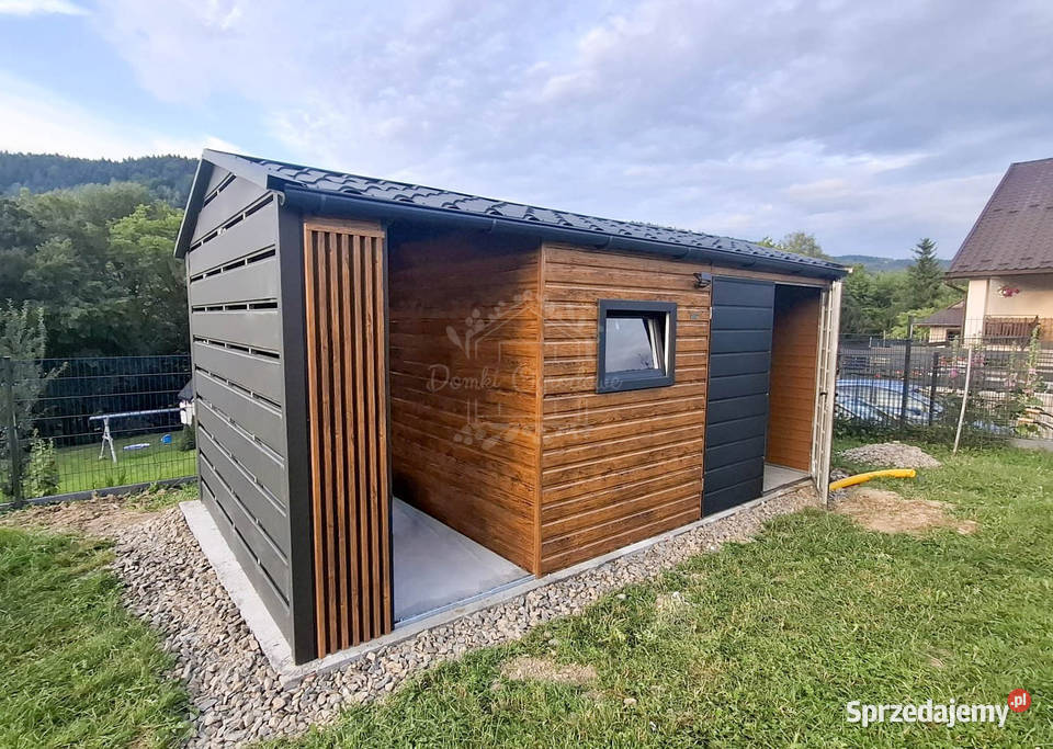 Schowek domek ogrodowy 4x25m wiata drewnopodobny Domki narzędziowe zachodniopomorskie Białogard