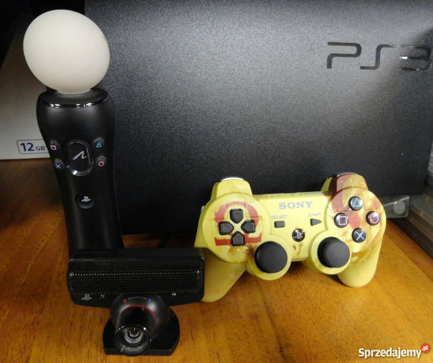 Playstation 3 SLIM 320 GB 2x PAD 10 Gier Move 3 wielkopolskie Kościan