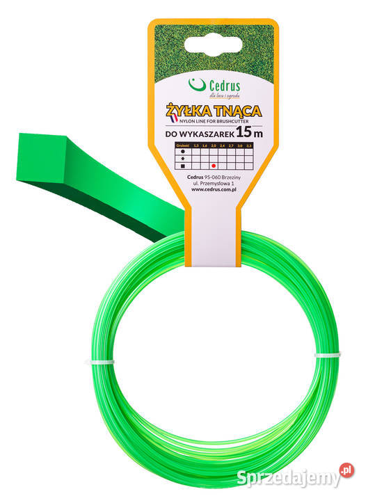 Żyłka tnąca 2015m k kwadrat zielona PIN003 wielkopolskie