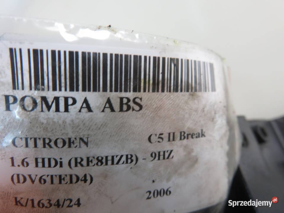 POMPA ABS CITROEN C5 II 10096011403 9657061080 Układ hamulcowy małopolskie