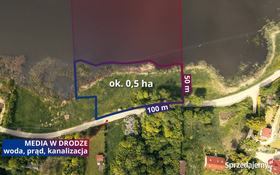 45 ha jeziorem Mazury Inwestycja 132594zł/m2 Jeziorko