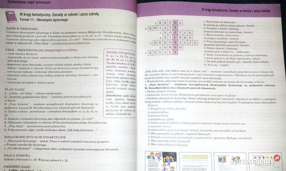 Elementarz XXI wieku Scenariusze zajęć dziennych Pozostałe Chełm sprzedam