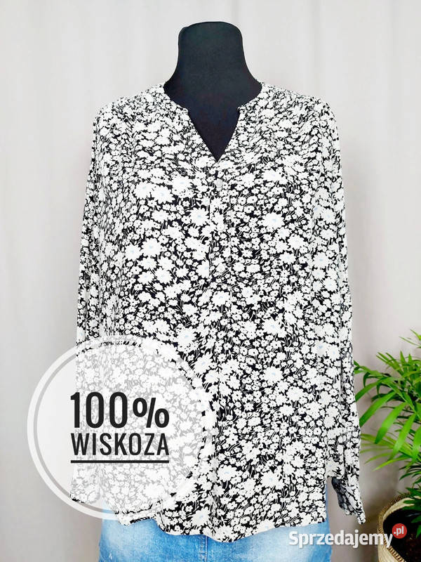 Bluzka damska koszulowa w kwiaty długi rękaw Złoczew sprzedam