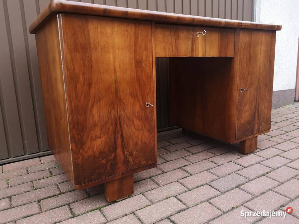 Biurko ARTDECO Orzech Zgrabne Stare Antyk Swarzędz