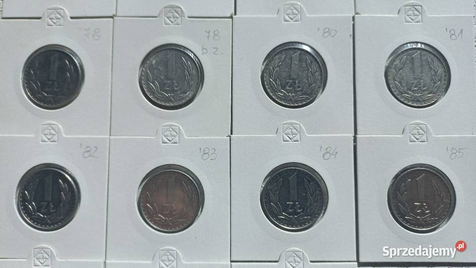 1 złoty PRL wszystkie roczniki aluminiowe Trzebinia
