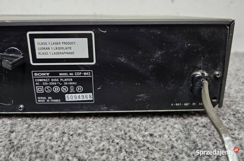 Odtwarzacz płyt Sony CDPM43 czyta płyty wysyłka