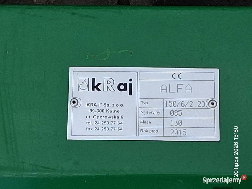 Mechaniczny siewnik poplonów Alfa 150622 Unia Ujazd