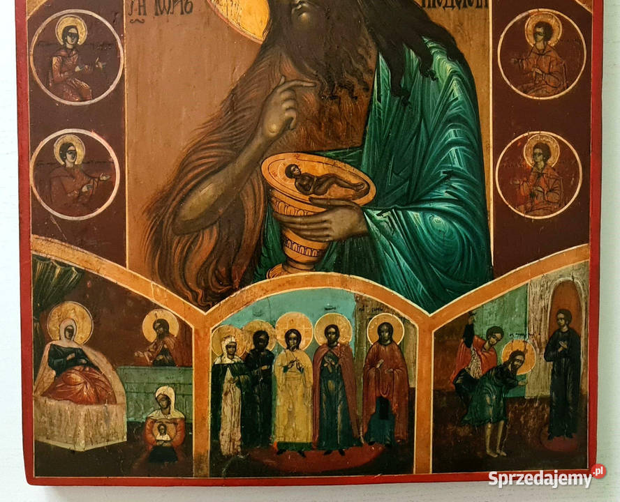 Ikona Święty Jan Chrzciciel Prodromos XIXw 0014 Warszawa