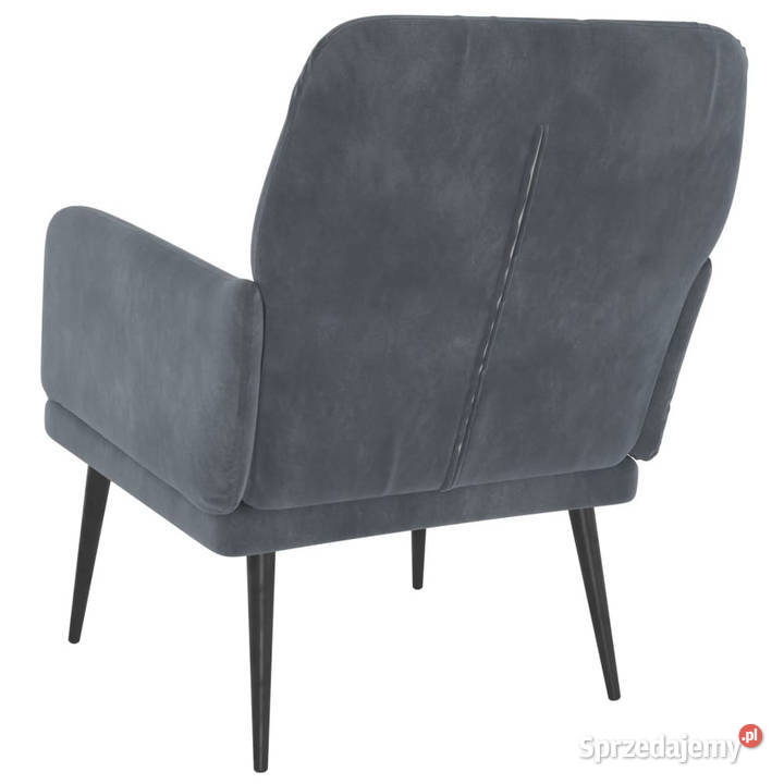 Fotel ciemnoszary 62x79x79 obity aksamitem Warszawa sprzedam