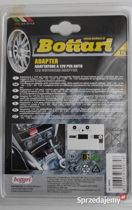 Bottari Adapter 12V 1 5V 3V 4 5V 6V 7 5V 9V Warszawa sprzedam