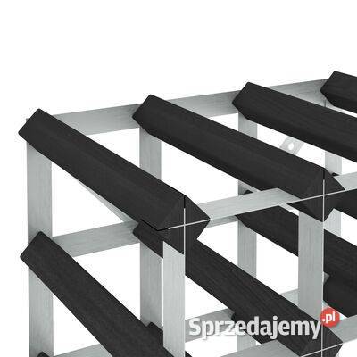 vidaXL Stojak na 120 butelek wina czarny lite Warszawa